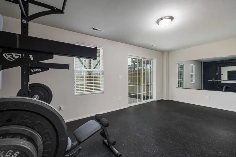 Gym with room to train