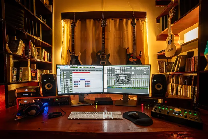 Music mixing desk