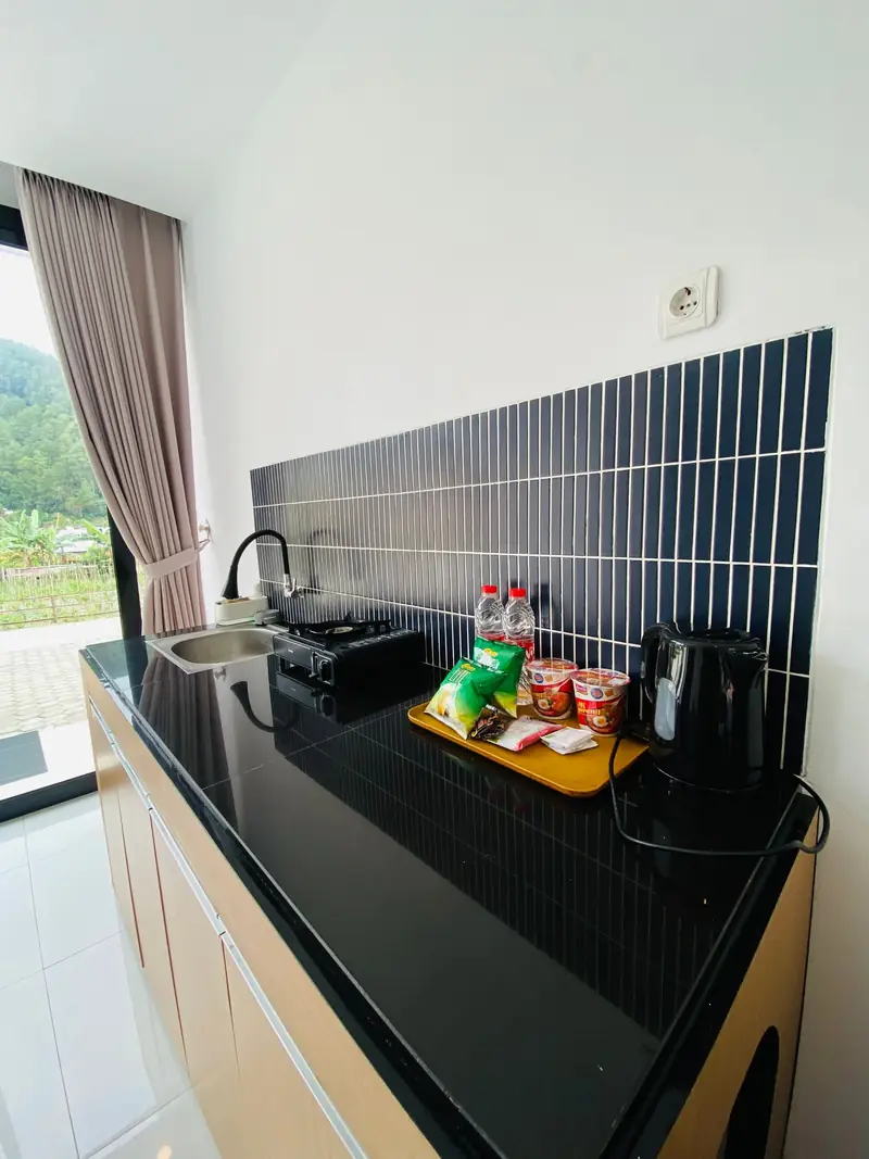 Small kitchen by the window