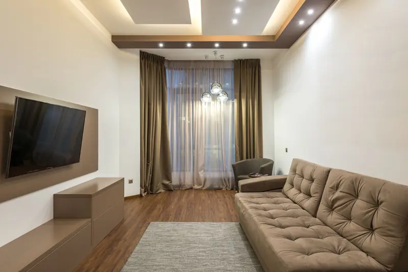 Sofa and TV wall