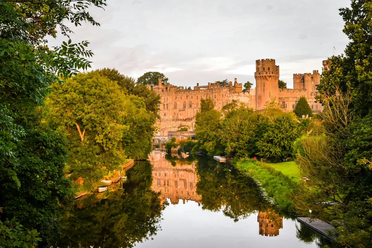 Warwick Castle above the River Avon.